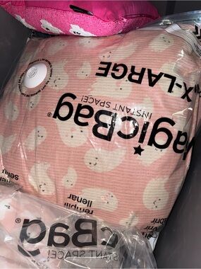 Large Pink  ghost pillows set of 2